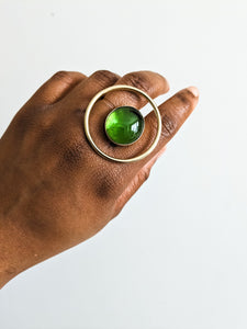 green cocktail ring