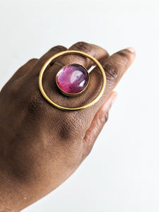 purple statement ring 