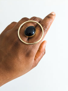 black cocktail ring